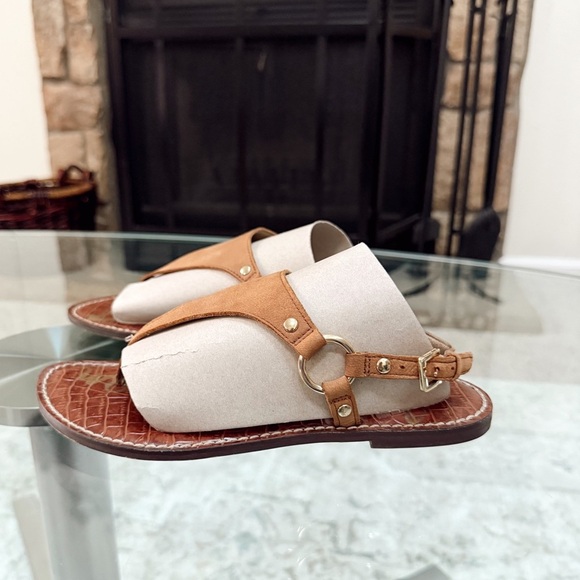 Sam Edelman Brown Suede Greta Thong Sandals Women’s Size 6 - Picture 4 of 7